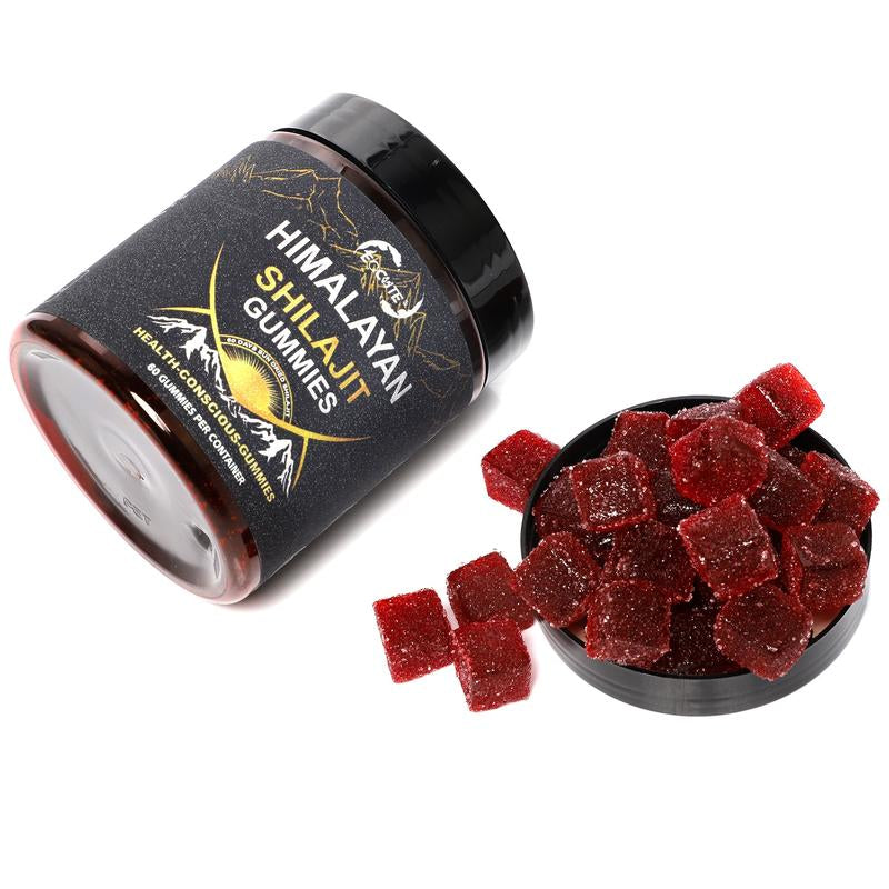 Pure Himalayan Shilajit Gummies Gold I Lab Tested I No Added Sugar I Ashwagandha, Gokshura| Fulvic Acid & 85+ Trace Minerals I for Men, Women I Non-Gmo I 100% Natural & Organic I 60 Gummy Wellness Supplements Edible Fitness Healthcare Dietary Optimum