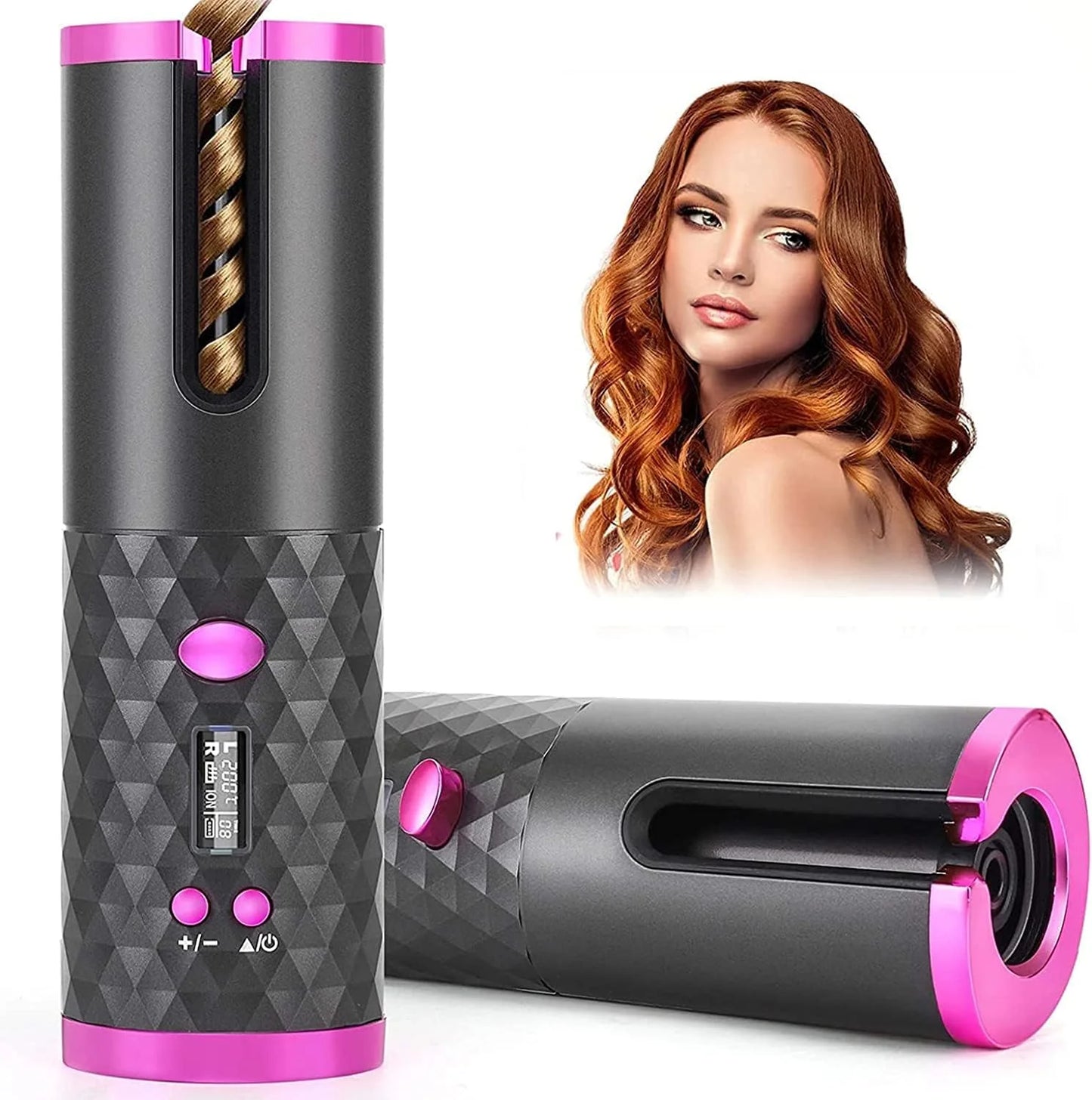 Revolutionary Portable Auto Hair Curler - Wireless Ceramic Curling Iron for Effortless Styling!