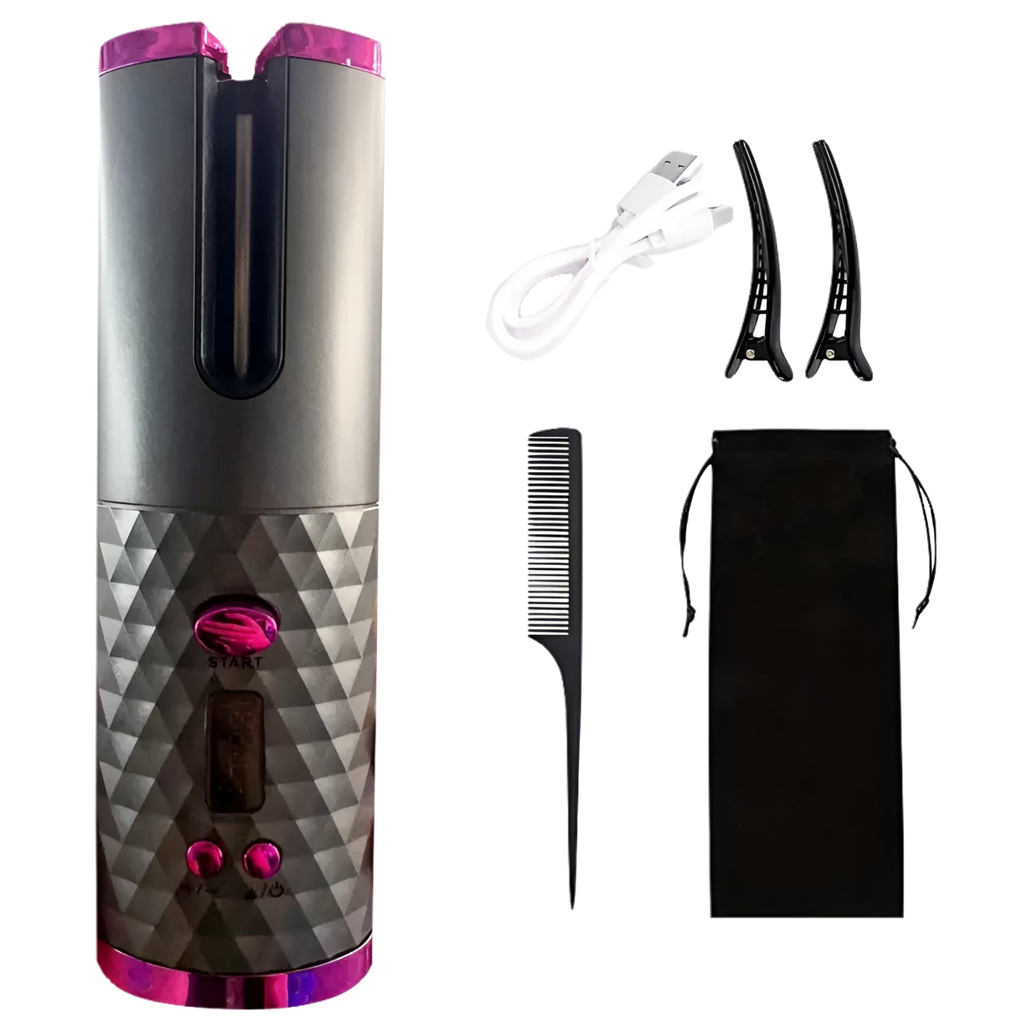 Revolutionary Portable Auto Hair Curler - Wireless Ceramic Curling Iron for Effortless Styling!