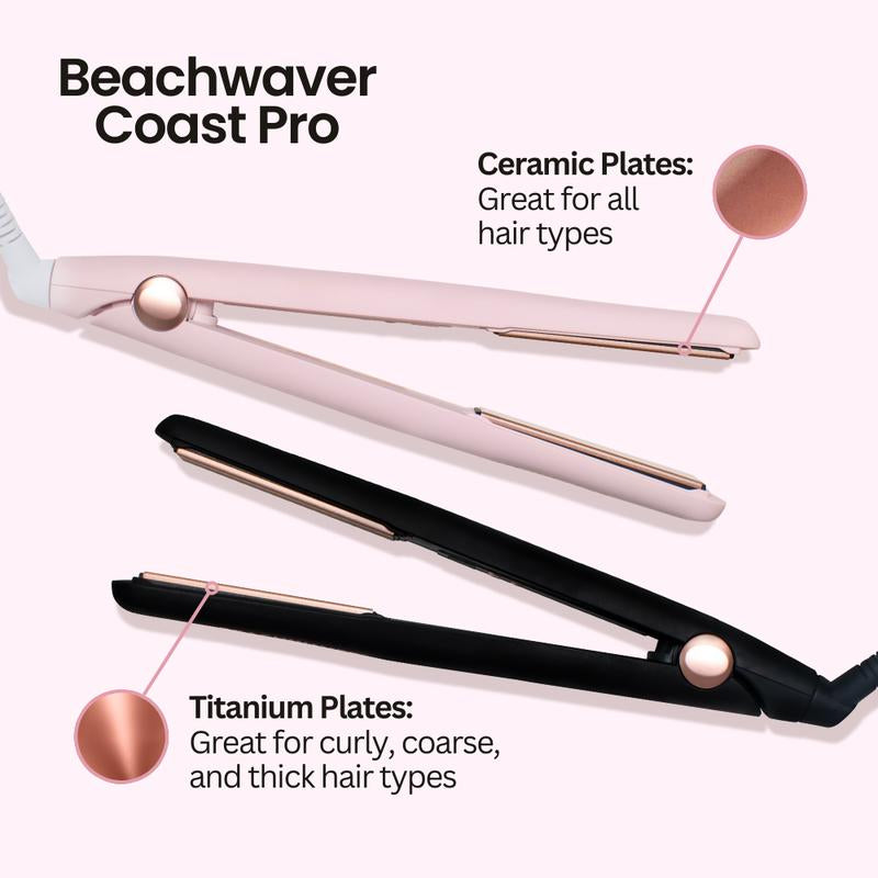 Coast Pro Flat Iron - Beachwaver Co. Hair Straightener - Ceramic and Titanium