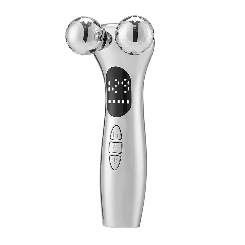 Electric Facial Micro-Current Beauty Instrument LED Display Face Lift Roller Massager Skin Tighten Massage Beauty Devices