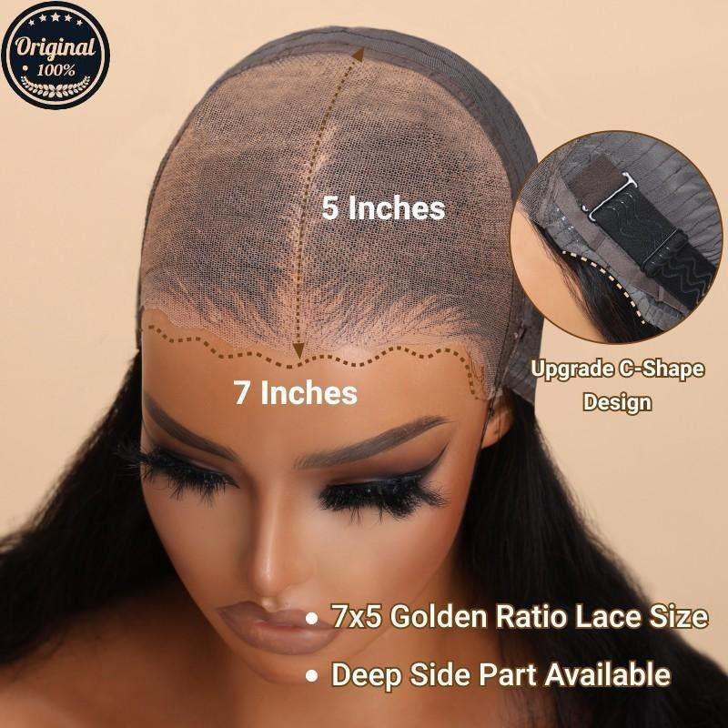 【Black Friday】Nadula Yaki Bob Straight Put on & Go Human Hair Glueless Wig - 180% Density, Pre-Cut Lace & Natural Scalp